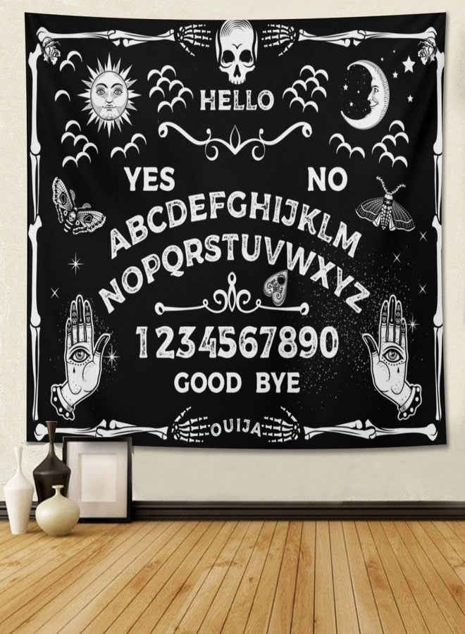 Feelacle Mysterious Divination Wall Hanging - Ouija Board Tarot Tapestry 80" X 60" (Black and White) for Bedroom, Living Room or Dorm (200 X 150cm) - Image 2